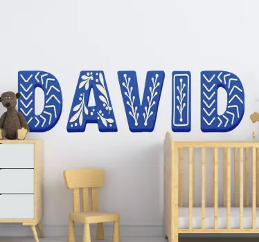 Naklejka literki z imieniem na ścianę dla dzieci - TenStickers