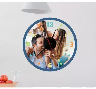 Zegar naklejka z własnym zdjęciem - TenStickers