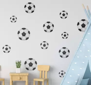 Zestaw naklejek na ściany piłka nożna - TenStickers