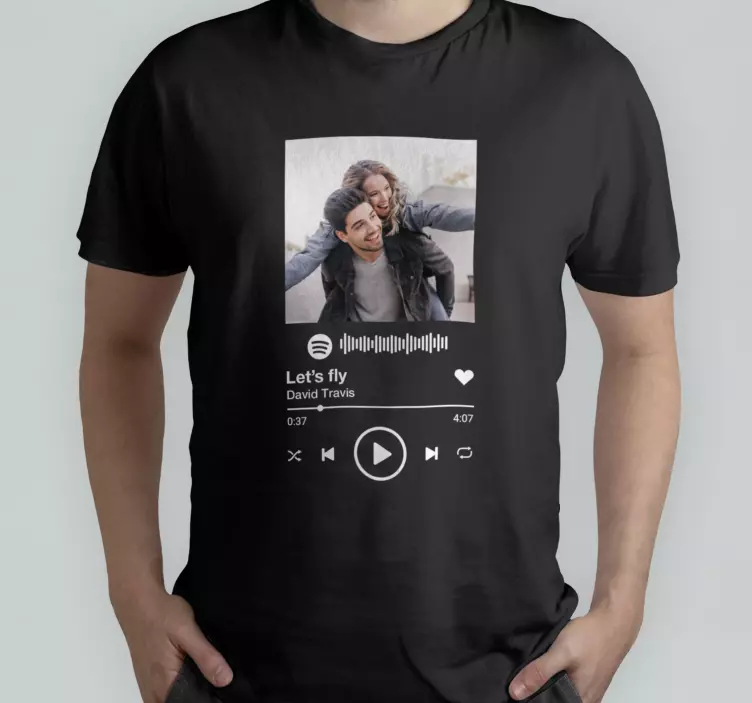 T-shirt z muzyką Spotify - TenStickers