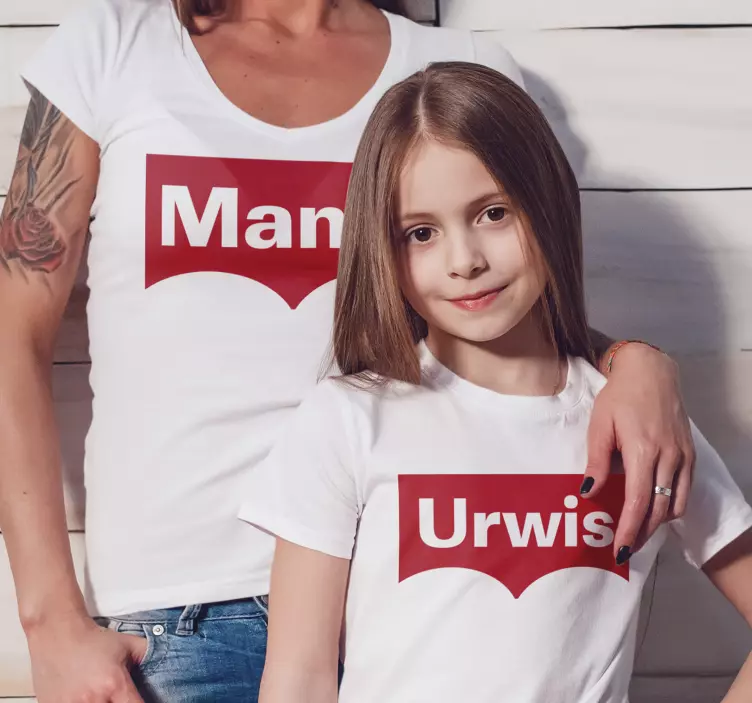 Koszulka dla mamy i córki Mama i urwis - TenStickers
