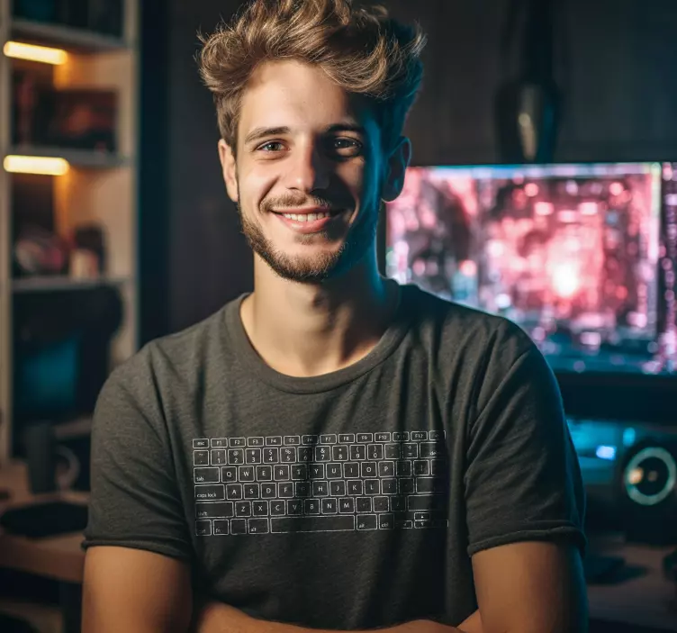 Koszulka klawisze klawiatury komputerowej - TenStickers