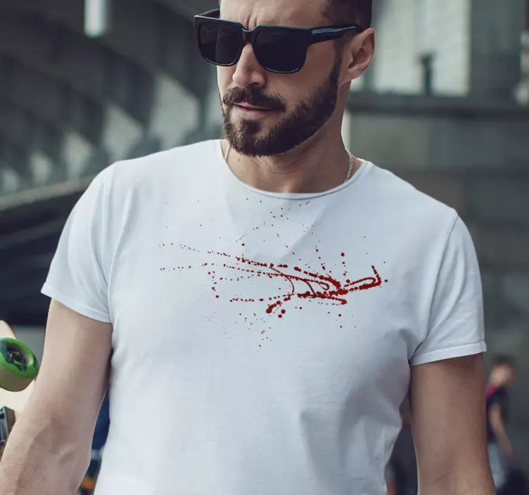 Koszulka na halloween Poplamione krwią - TenStickers