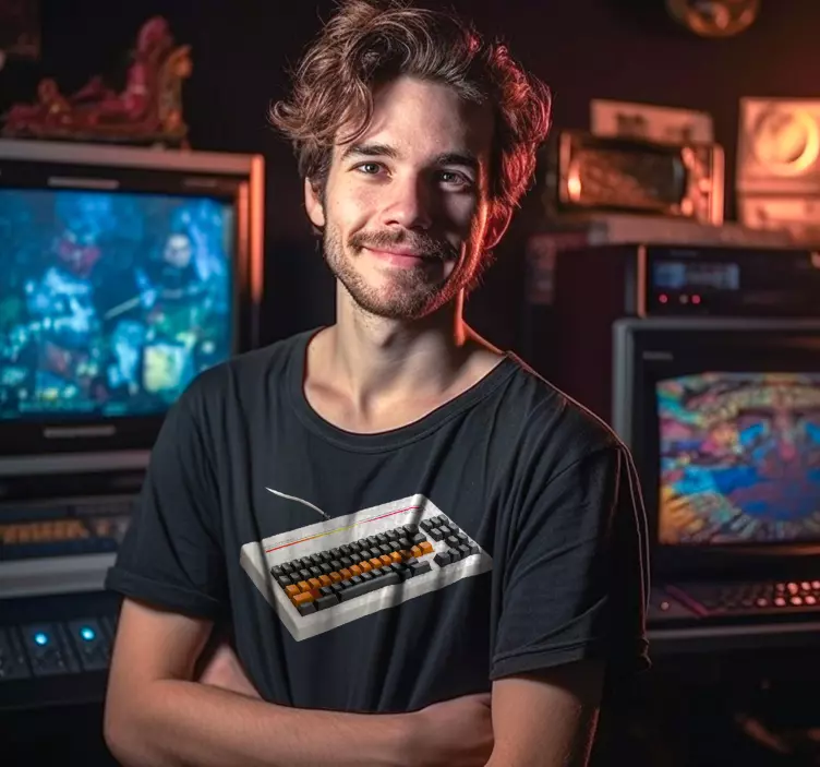 Koszulka retro klawiatura komputerowa - TenStickers