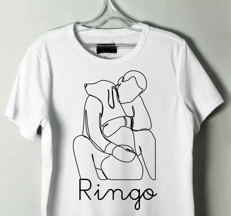 Koszulka więź z psem z imieniem - TenStickers