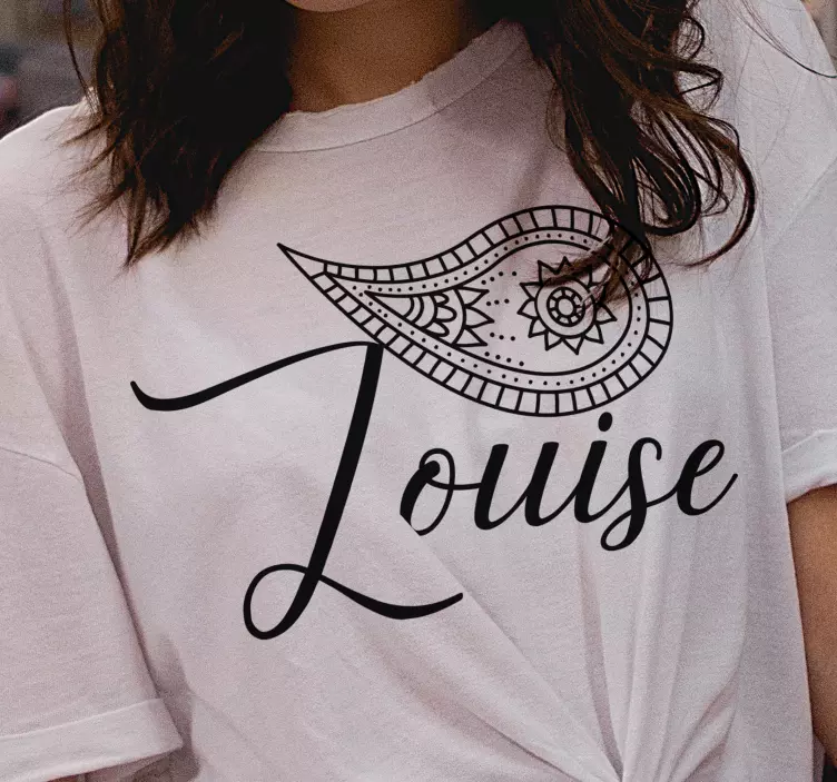 Personalizowana koszulka wzór paisley - TenStickers