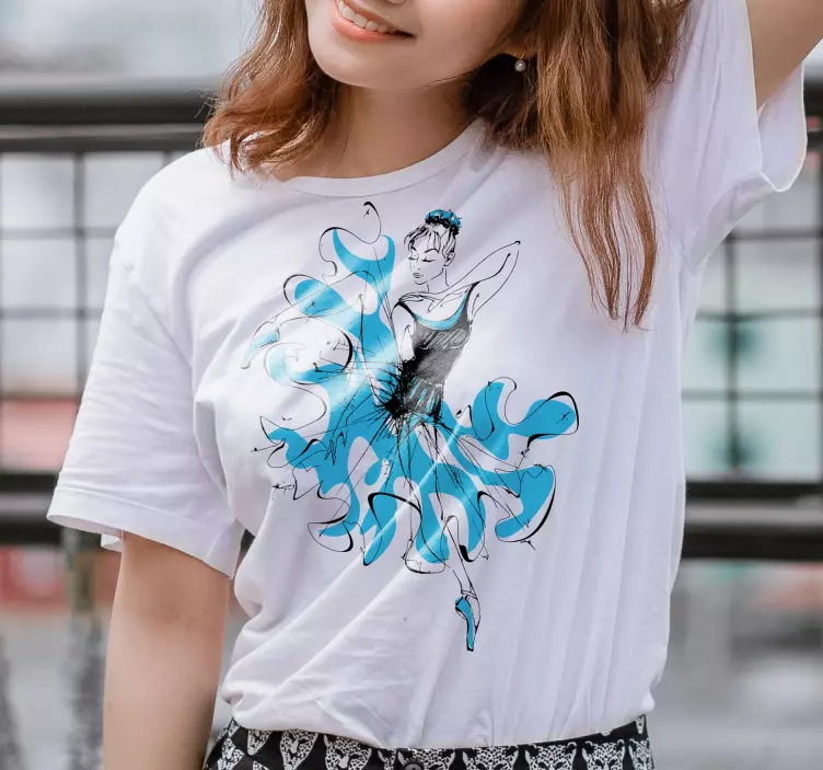 T-shirt na zamówienie z piękną tancerką - TenStickers