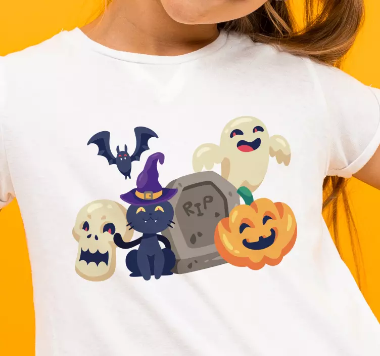 śmieszne symbole Halloween koszulka halloween - TenStickers