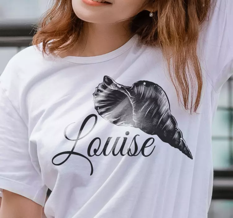 Spersonalizowana koszulka z imieniem i muszlą - TenStickers