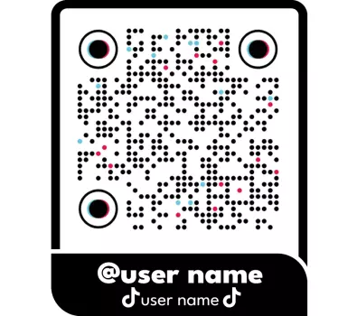 Koszulka z kodem  qr tiktoka - TenStickers