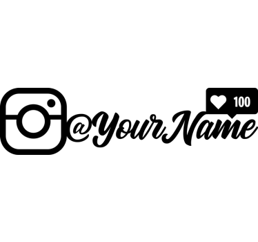 Koszulka z imieniem polubienia na instagramie - TenStickers
