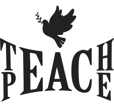 Koszulka z nadrukiem teach peace - TenStickers