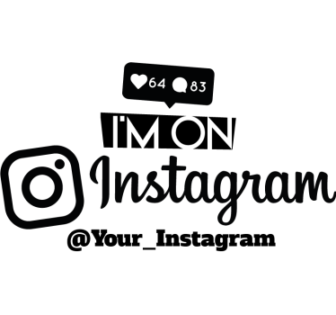 Koszulka z imieniem młodzieżowy personalizowany instagram - TenStickers