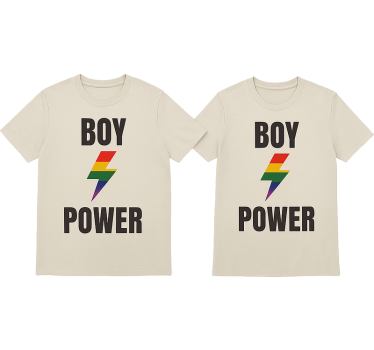 Koszulki dla par chłopacka siła lgbt - TenStickers