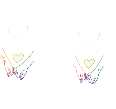 Koszulki dla par z sercem lgbt - TenStickers