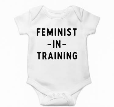 Koszulka dla niemowląt feministka w treningu - TenStickers