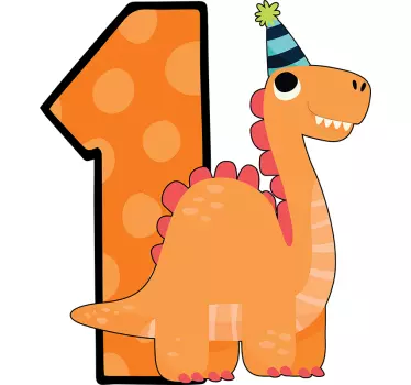 T-shirt z okazji urodzin z dinozaurem - TenStickers