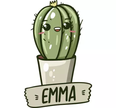 Koszulki dla par kaktusy z imieniem - TenStickers