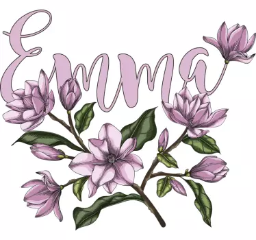 Koszulka magnolia z imieniem - TenStickers