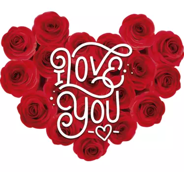 Koszulka dla mamy i córki serce z różami - TenStickers