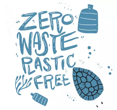 T-shirt Zero Waste z żółwiem - TenStickers