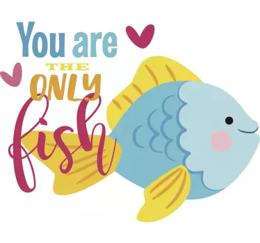 Koszulka dla mamy i córki urocza miłość rybek - TenStickers