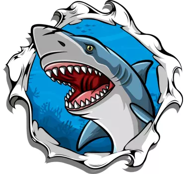 Koszulka dziecięca big shark 3d - TenStickers