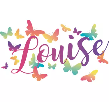 Gradientowe motyle z imieniem - TenStickers