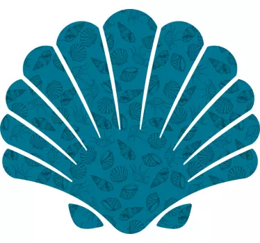 T-shirt błękitna duża muszla - TenStickers