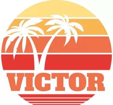 Koszulka zachód słońca na plaży victor - TenStickers