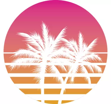 Koszulka w okręgu z palmami - TenStickers