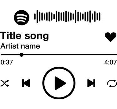 Koszulka spotify music play - TenStickers