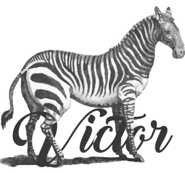 Koszulka zebra z imieniem - TenStickers