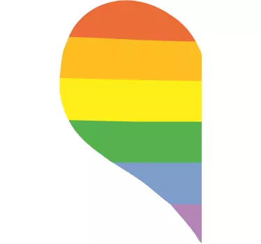 Tęczowe serce pasujące koszulki dla par - TenStickers