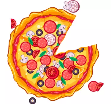 Koszulka dla mamy i córki Kawałek pizzy - TenStickers