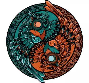 Koszulka kolorowa harmonia ptaków - TenStickers