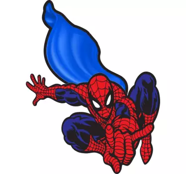 Spiderman z niebieską koszulą dziecięcą koszulą - TenStickers