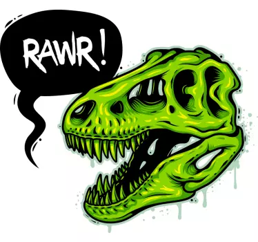 Koszulka dla mamy i córki zielony dinozaur - TenStickers