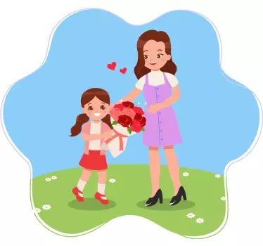 Koszulka dla mamy i córki miłość mamy i córki - TenStickers