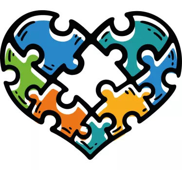 Koszulka dla mamy Puzzle serca - TenStickers