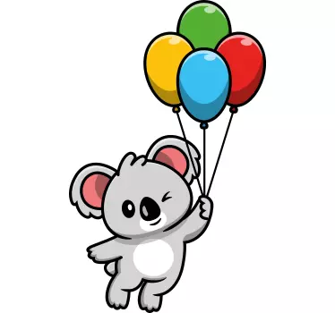 Koszulka dla dzieci Szara koala z balonem - TenStickers