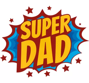 Koszulka na dzień ojca Super tata komiks bańka - TenStickers