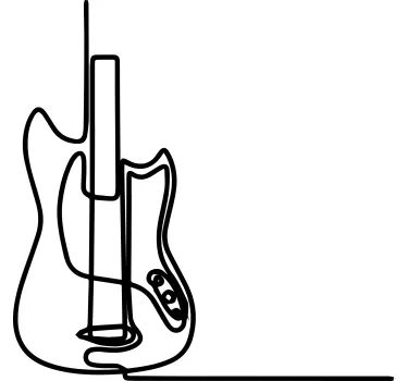 Koszulka Minimalistyczny design gitary elektrycznej - TenStickers