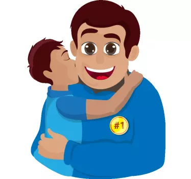 Koszulka dla taty i syna szczęśliwy tata z synem - TenStickers