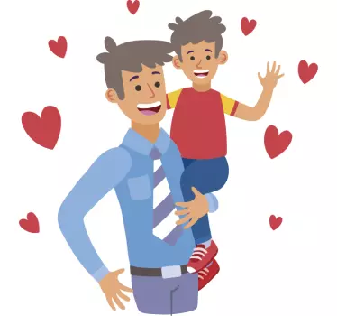 Koszulka dla taty i syna z serca do serca - TenStickers