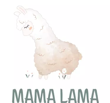 Koszulka dla mamy i córki Baby lama i matka lama - TenStickers