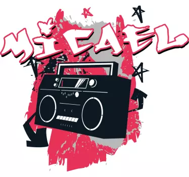 Koszulka dziecięca w stylu retro boombox - TenStickers
