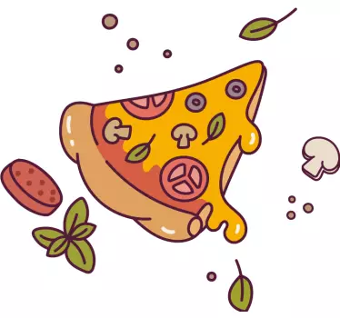 Koszulka dla taty i syna Pizza i pedazo pl kreskówki - TenStickers