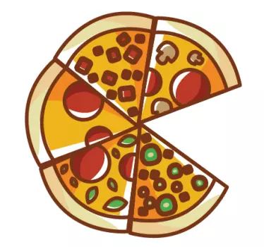 Koszulki dla par pizza w kawałkach - TenStickers