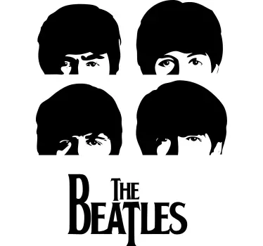 Koszulka z ikonicznymi twarzami beatlesów - TenStickers